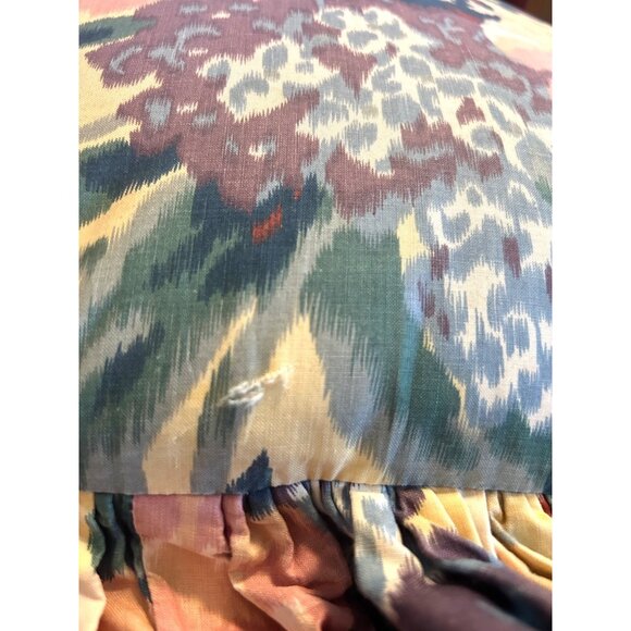 VINTAGE FLORAL RUFFLED THROW PILLOW ZIPPERD SHAM PILLOW INSIDE COTTAGE - Picture 11 of 11